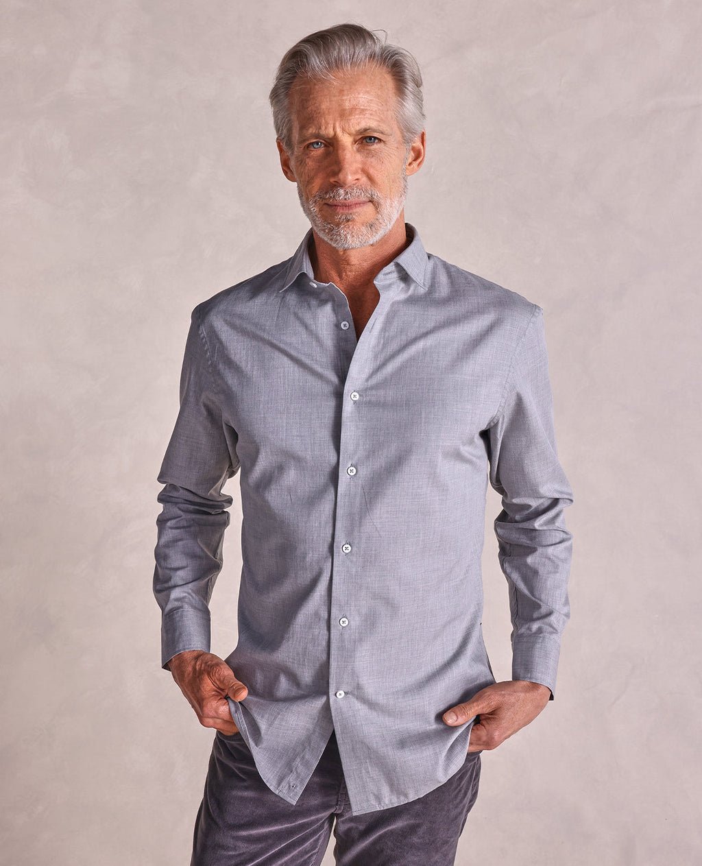 The Classic - LS Heathered Shirt - Grey